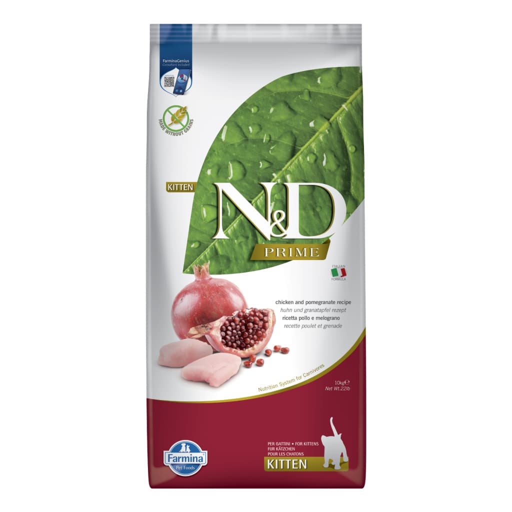 N&D Prime Tavuklu ve Narlı Tahılsız Yavru Kedi Maması 10 kg