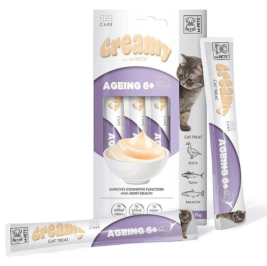 M-Pets Ageing 6+ Eklem Sağlığı Creamy Kedi Ödülü 4x15 Gr