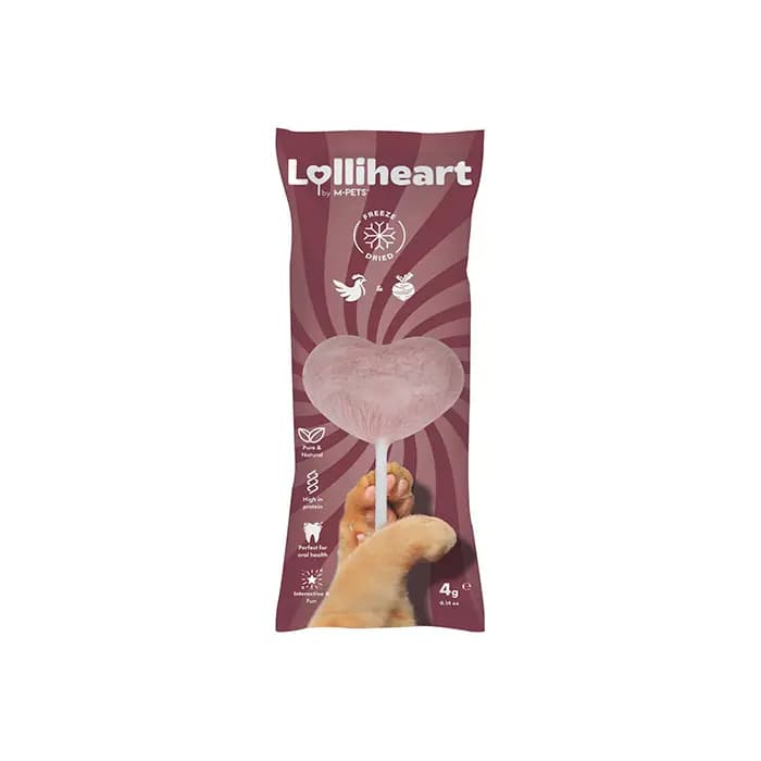 M-Pets Lolliheart Tavuklu ve Pancarlı Kedi Ödülü 4 gr