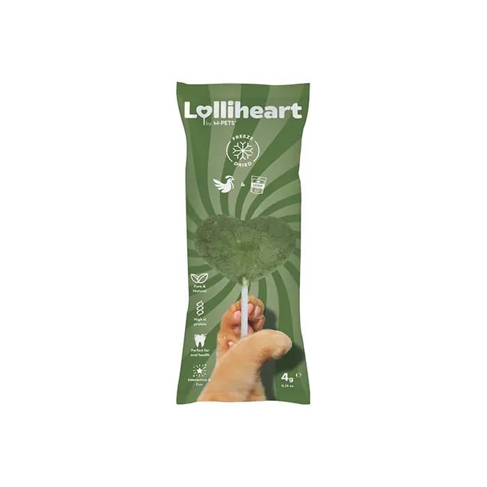 M-Pets Lolliheart Tavuklu ve Catnipli Lolipop Kedi Ödül Maması 4 gr
