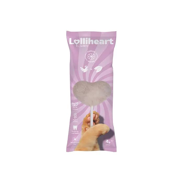M-Pets Lolliheart Tavuklu ve Mor Patatesli Kedi Ödülü 4 gr