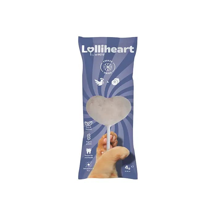M-Pets Lolliheart Tavuklu ve Yaban Mersinli Kedi Ödülü 4 gr