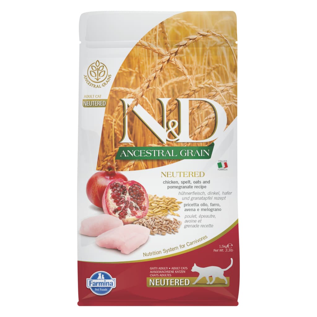 N&D Ancestral Grain Tavuklu ve Narlı Kısırlaştırılmış Kedi Maması 1,5 kg