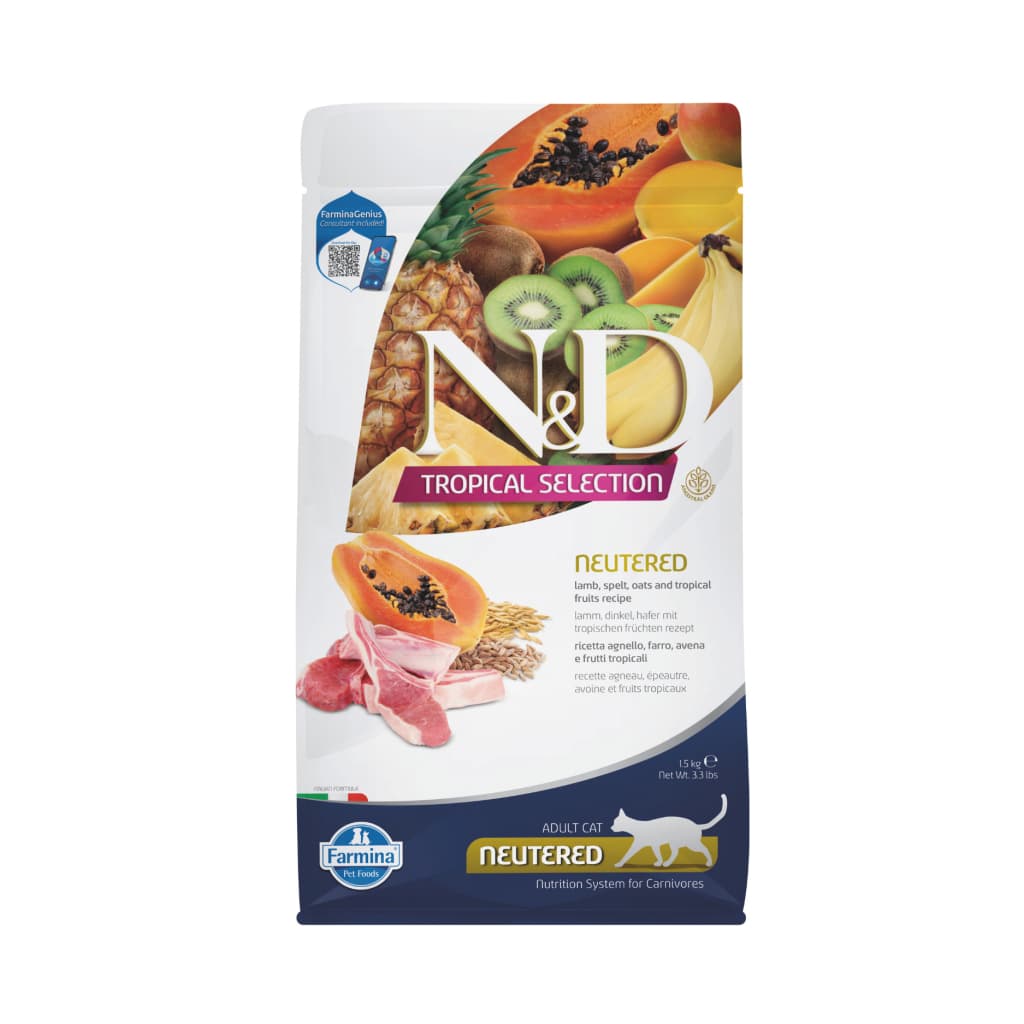 N&D Tropical Selection Kuzu Etli Kısırlaştırılmış Kedi Maması 1,5 kg