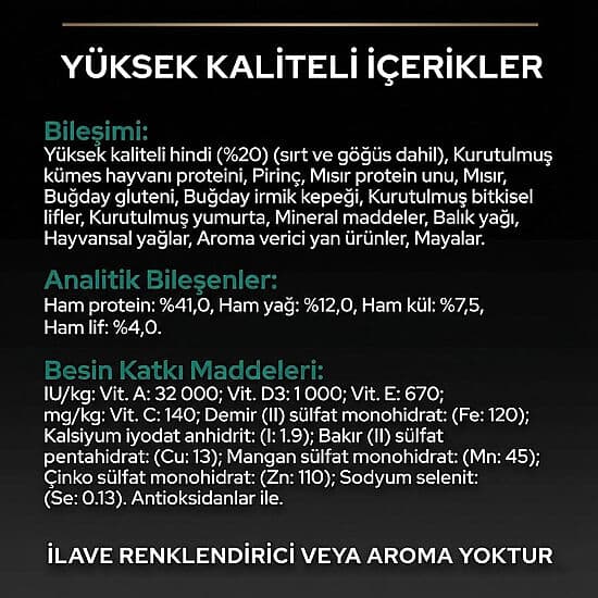 Pro Plan Kısırlaştırılmış Hindi Etli Kedi Maması 10 + 2 Kg (Toplam 12 Kg)
