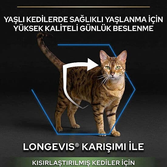 Pro Plan 7+ Kısırlaştırılmış Hindili Kedi Maması 3 Kg