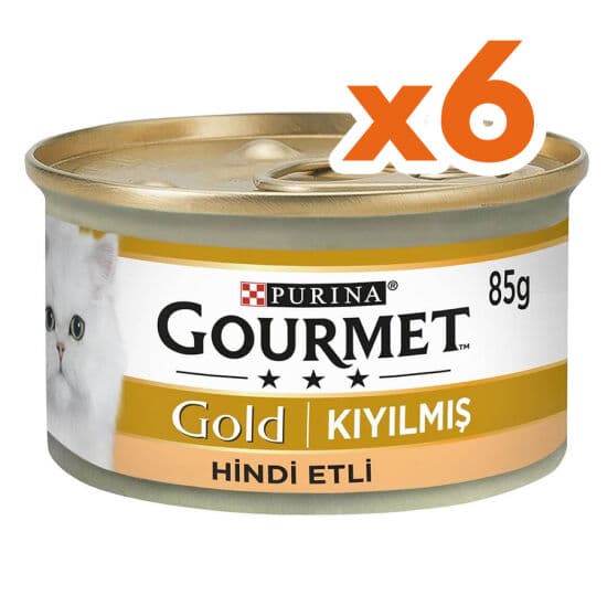 Gourmet Gold Kıyılmış Hindi Etli Kedi Konservesi 85 Gr x 6 Adet