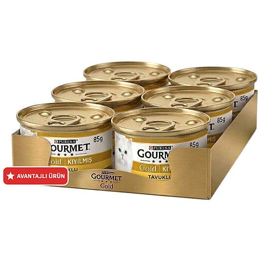 Gourmet Gold Kıyılmış Tavuklu Konserve Kedi Maması 85 Gr x 6 Adet