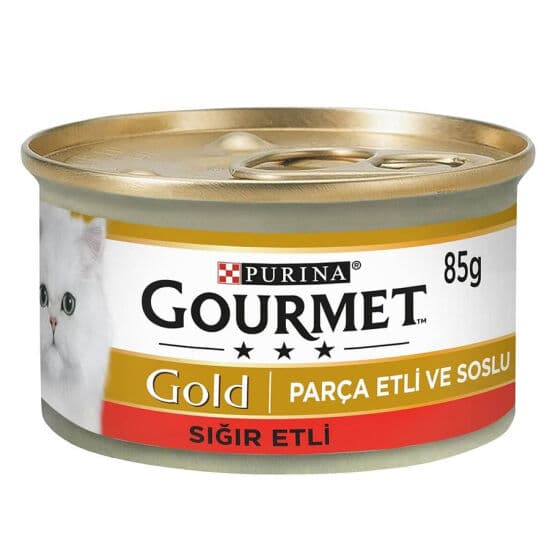 Gourmet Gold Parça Etli Soslu Sığır Etli Kedi Konservesi 85 Gr