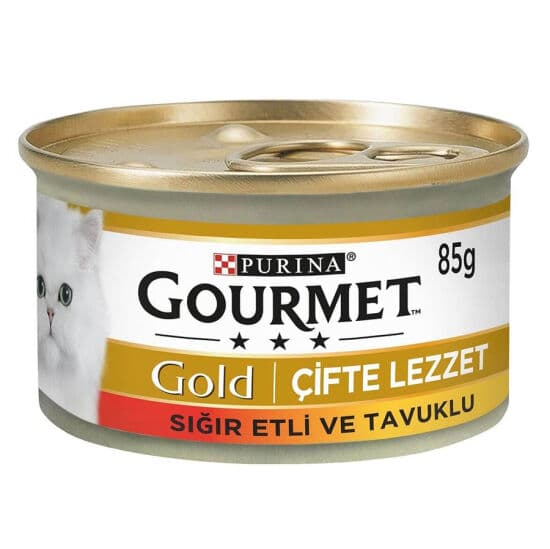 Gourmet Gold Soslu Sığır Etli Tavuklu Kedi Konservesi 85 Gr