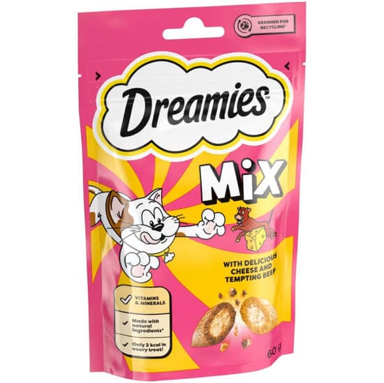 Dreamies Mix Sığır Etli ve Peynirli Kedi Ödülü 60 Gr