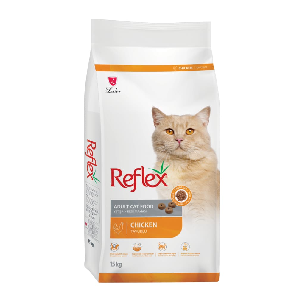 Reflex Tavuklu ve Pirinçli Yetişkin Kedi Maması 15 kg