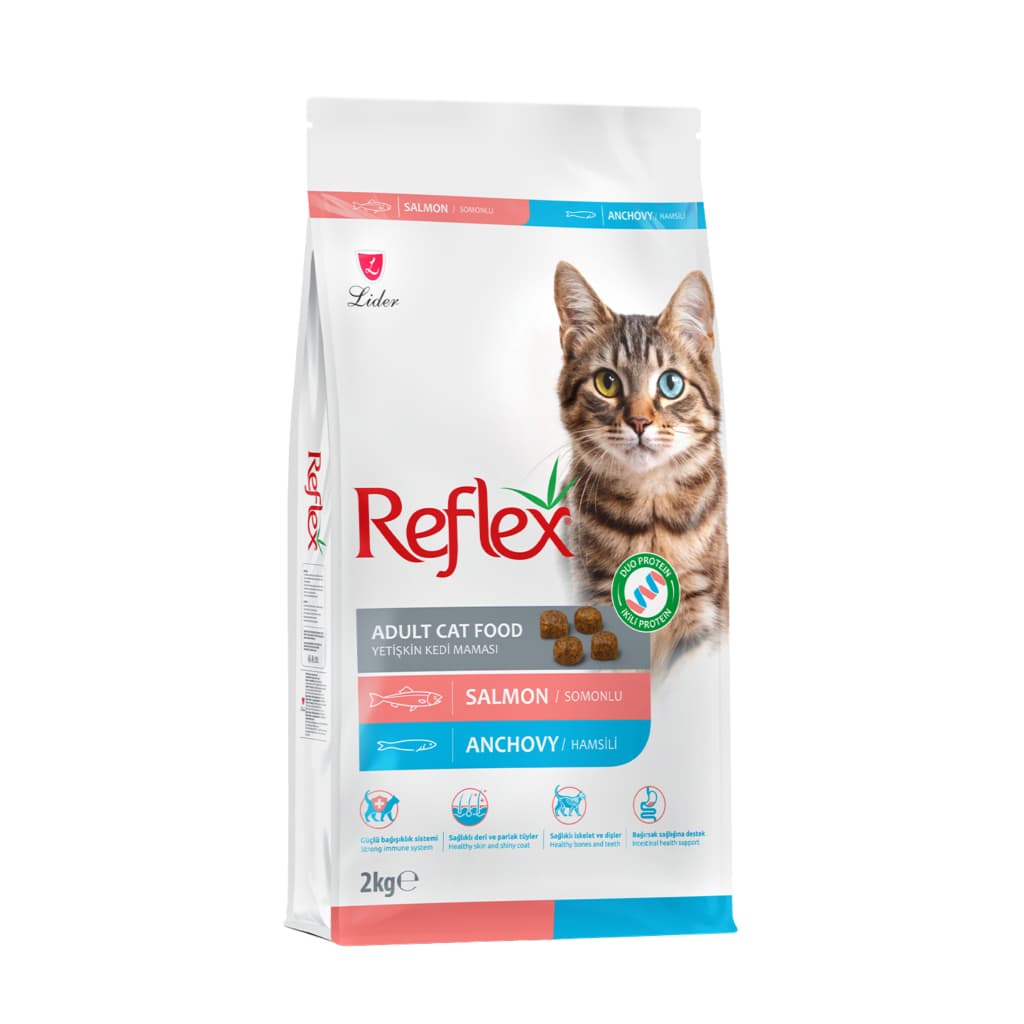 Reflex Duo Protein Somonlu ve Hamsili Yetişkin Kedi Maması 2 kg