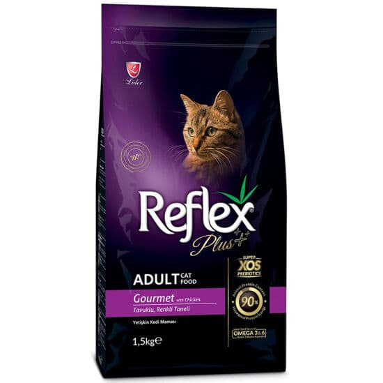 Reflex Plus Gourmet Tavuk Etli Renkli Kedi Maması 1.5 Kg